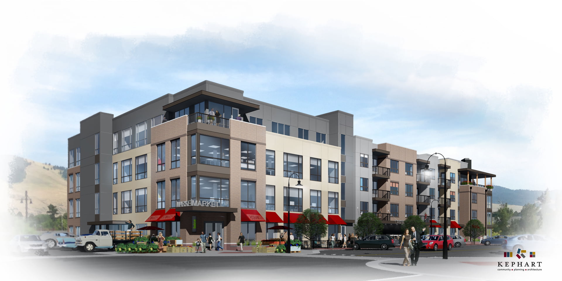 Multifamily Community Rendering