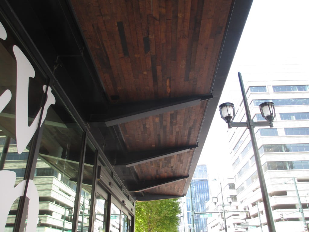 Exterior wood canopy