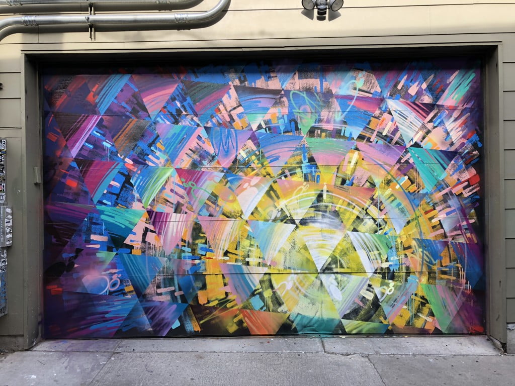 Street art on side of city building in Denver, Colorado RiNo art district